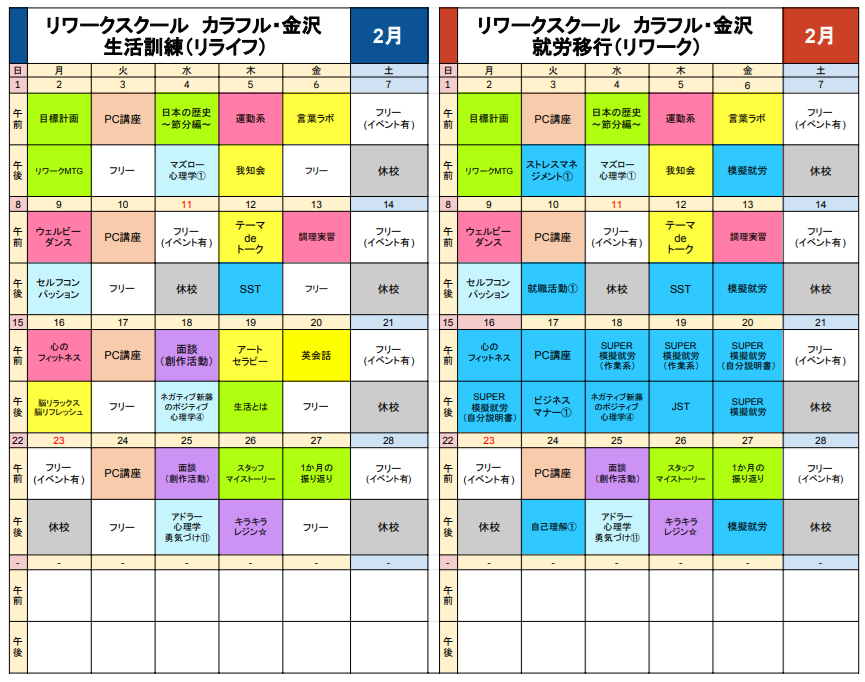 投稿についてもっと詳しく 2026年2月のプログラム